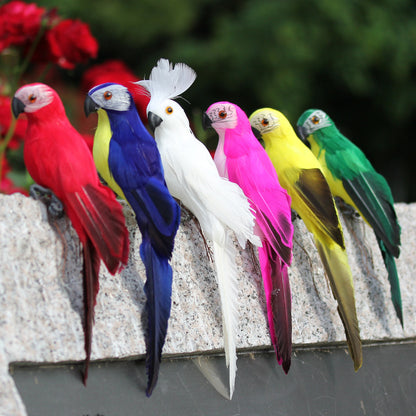 Artificial Foam Feather Parrot Decoration