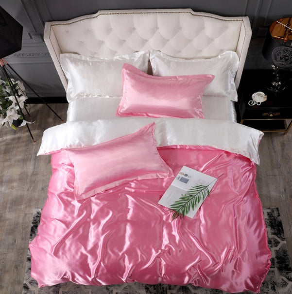 Bed Sheet Quilt Cover Naked Sleep Cool Silk Single Three Piece Set