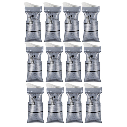 Twelve packages of emergency malt extract on a white background