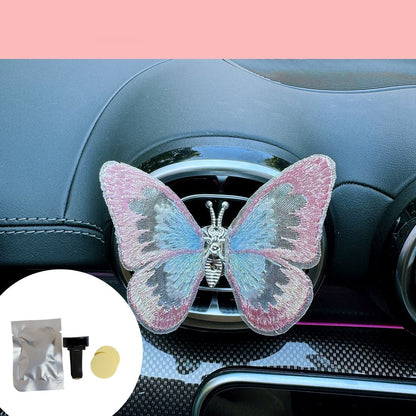 Moving Embroidery Butterfly Car Air Outlet Decoration