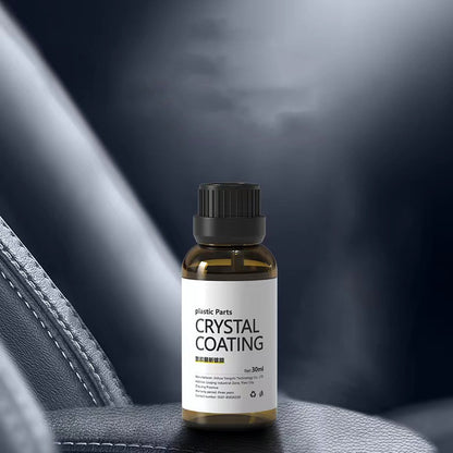 Bottle of crystal coating on a car interior background