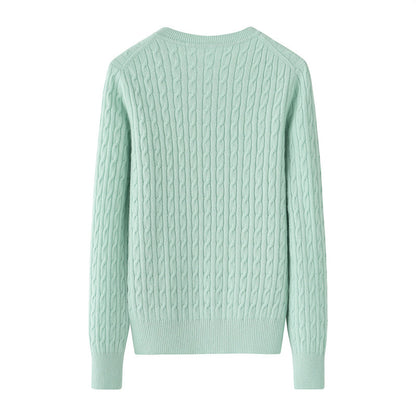 Round Neck Sweater Women's Pure Cashmere Sweater
