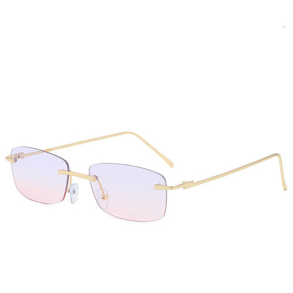 Fashion Rimless Cut-Edge Ocean Lens Sunglasses