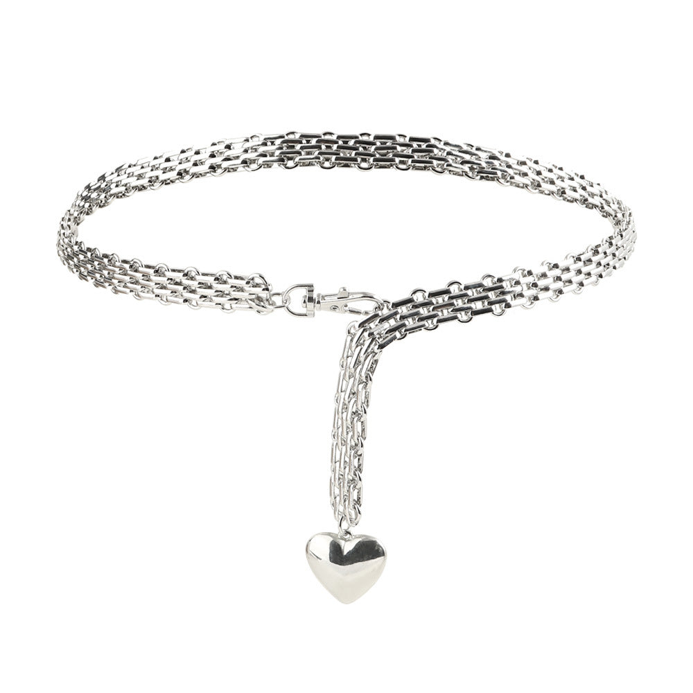 Men and Women Design Fashion Love Chain Pendant Waist Chain