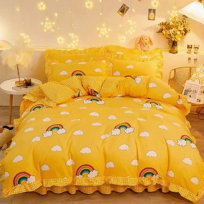 Princess Wind Bed Skirt Girl Heart Bed Sheet Set