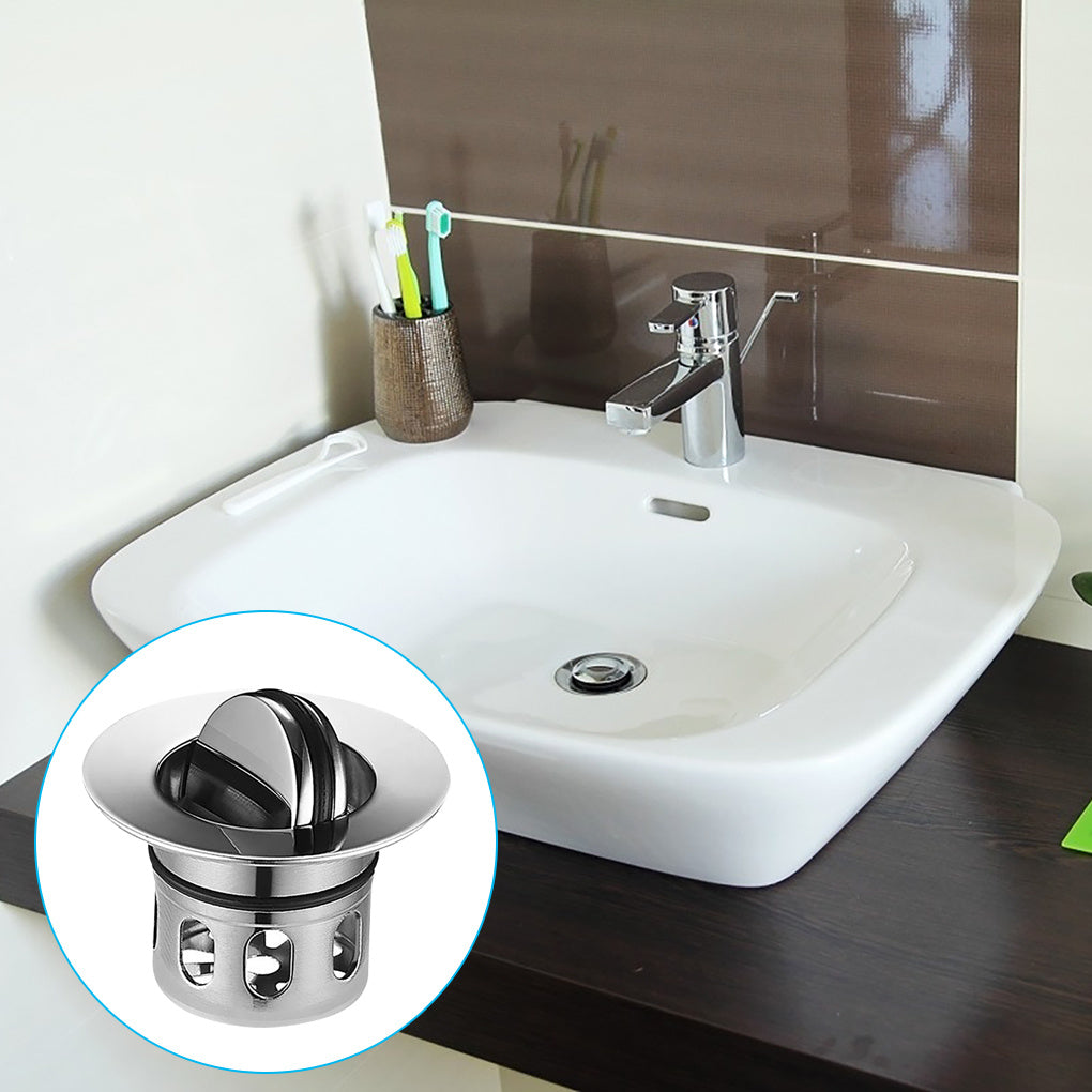Explosion-proof Stainless Steel Thickened Flap Basket Drain Ceramic Basin Basket Drain
