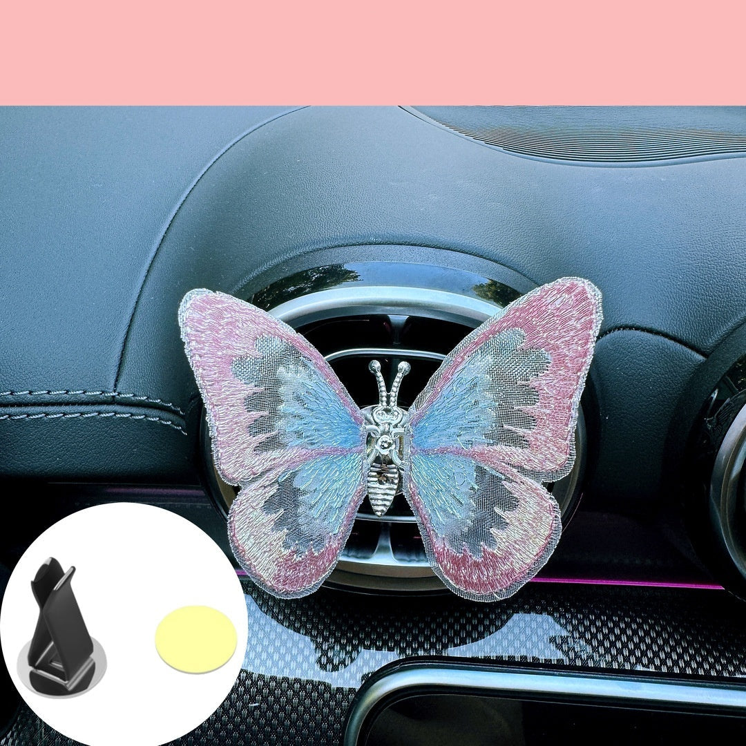 Moving Embroidery Butterfly Car Air Outlet Decoration