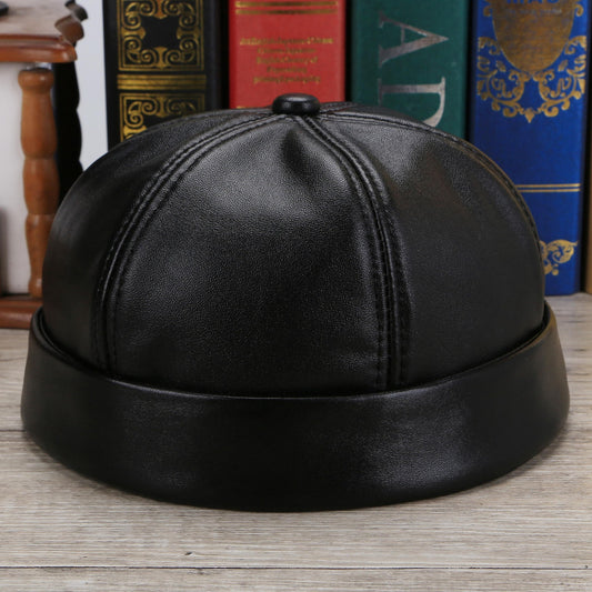 Dome Adjustable Leather Landlord Hat for Men