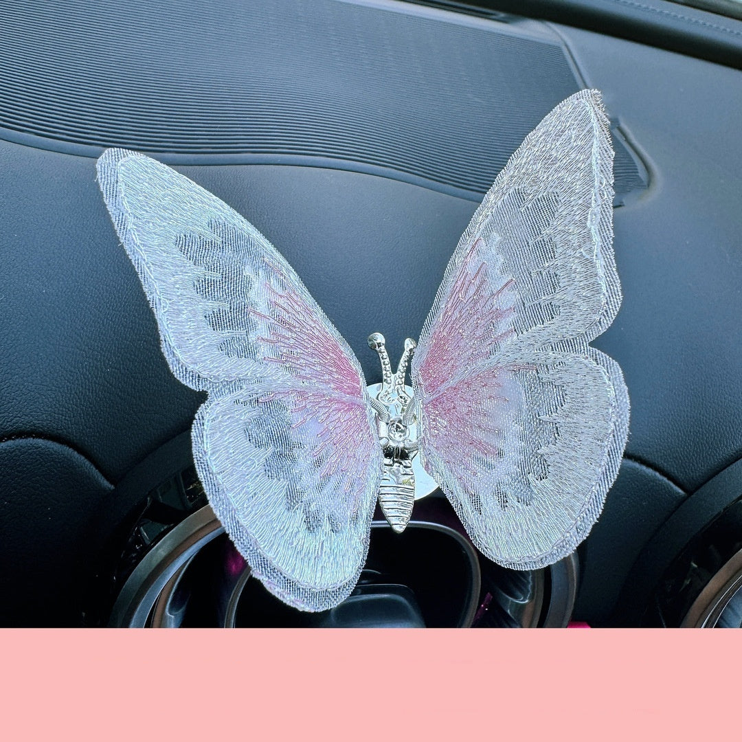Moving Embroidery Butterfly Car Air Outlet Decoration