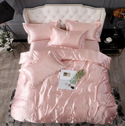 Bed Sheet Quilt Cover Naked Sleep Cool Silk Single Three Piece Set