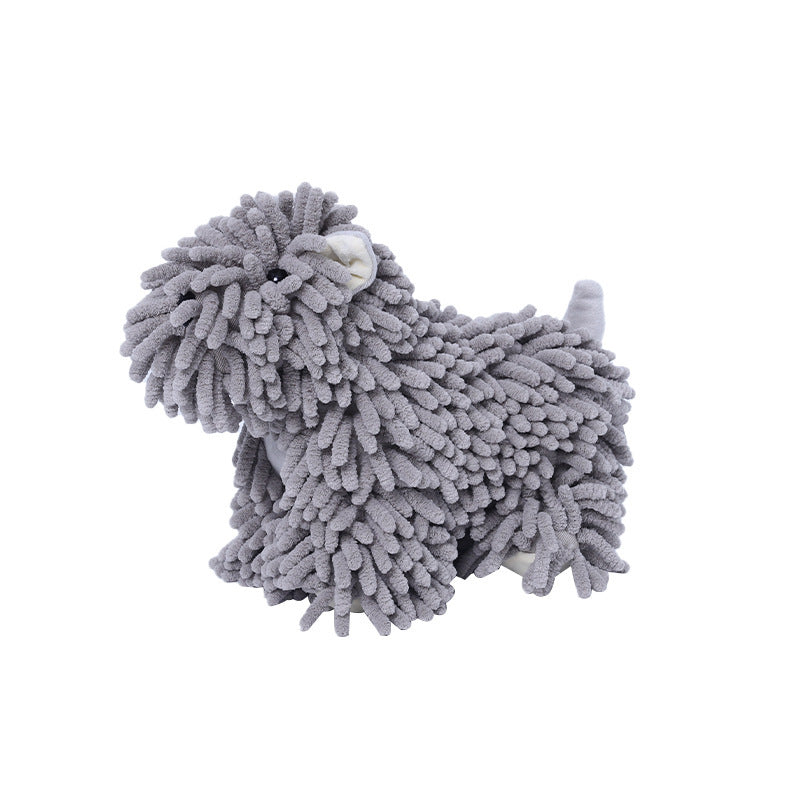 Cartoon Puppy Chenille Hand-wiping Doll Multifunctional Cartoon