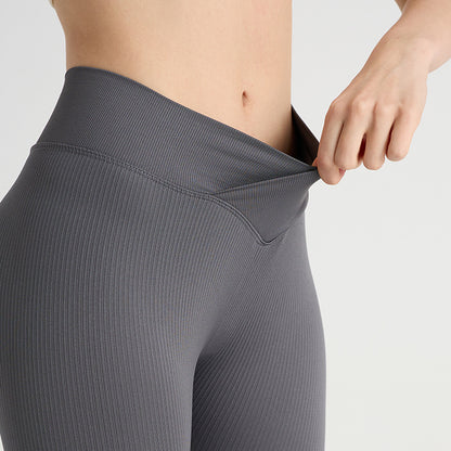 Cross Waist Thread Sports Tights