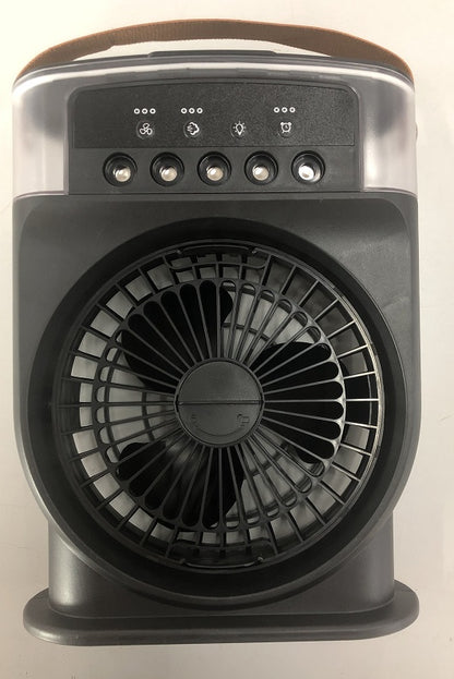 USB Air Cooler Fan with 5 Spray Modes, 7-Color LED, and 600ML Tank