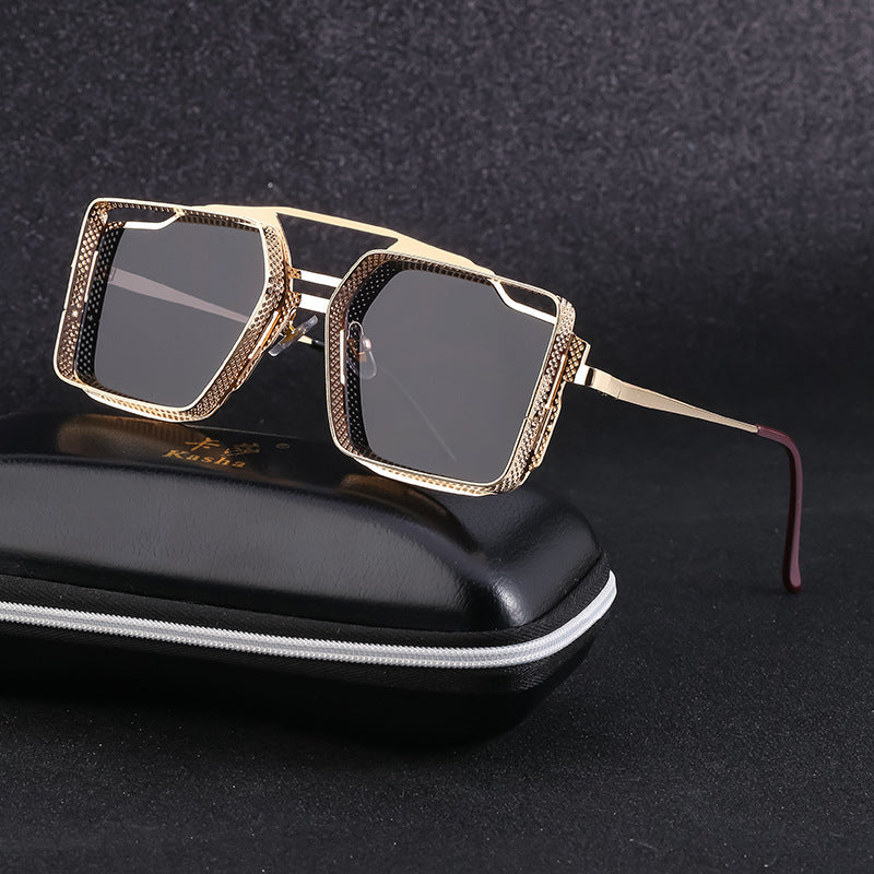 Vintage Steampunk Metal Sunglasses for Men