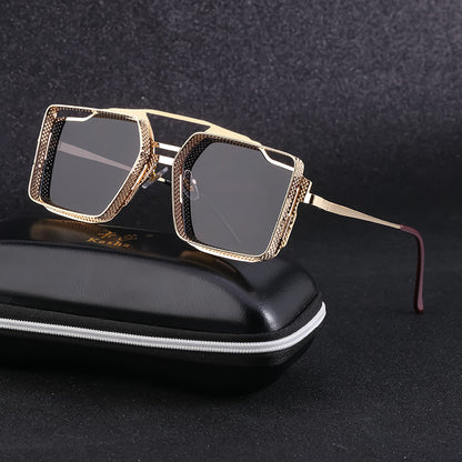 Vintage Steampunk Metal Sunglasses for Men