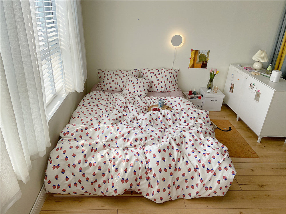 Four Piece Cotton Comfortable Bed Sheet Bedding Set