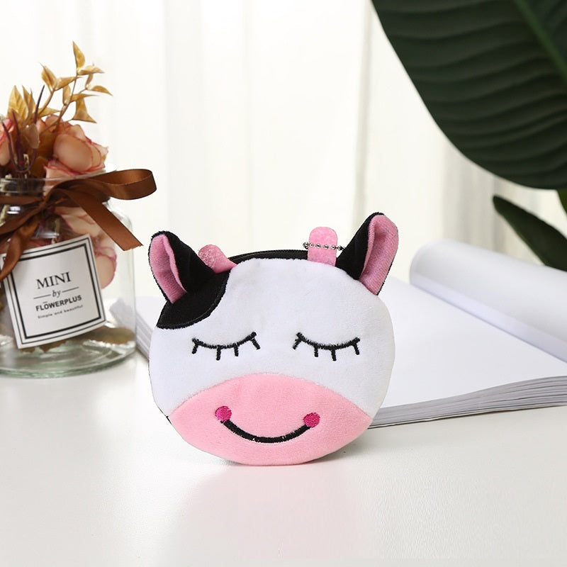 Plush Cute Coin Purse - Cartoon Cloth Women's Key Case