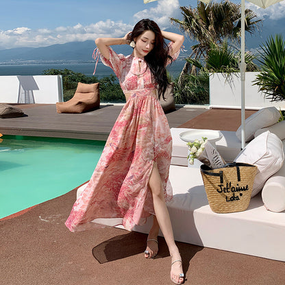 Fashion Floral Dress Summer Female