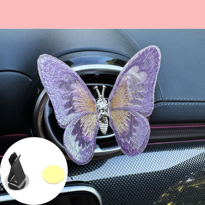 Moving Embroidery Butterfly Car Air Outlet Decoration