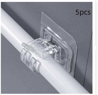 Punch-Free Curtain Rod Hook - Hanging Rod Clip Holder