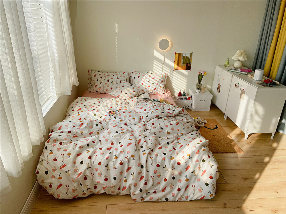 Four Piece Cotton Comfortable Bed Sheet Bedding Set