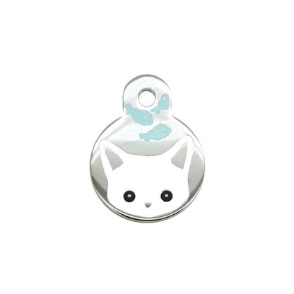 Pet Dog Brand Cute Cartoon Cat And Fish Printed Cat Necklace Pendant Alloy Dog Collar Ornament Pendant