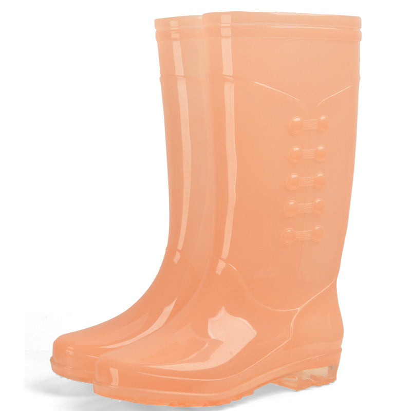 High Rain Boots for Women-Fashion Flannelette Cotton Covers