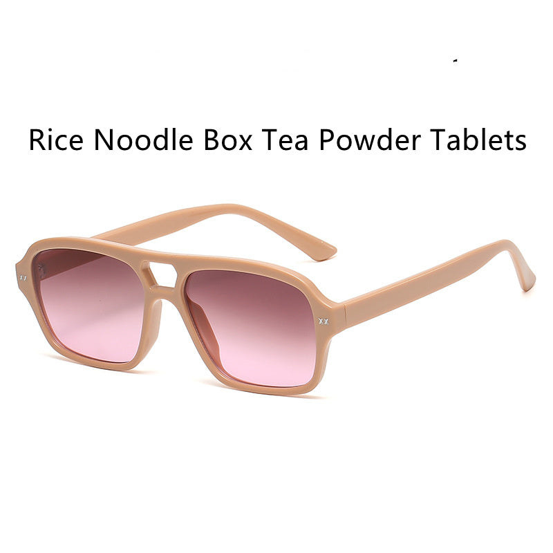 Retro Double Bridge Polygonal Sunglasses for Men and Women