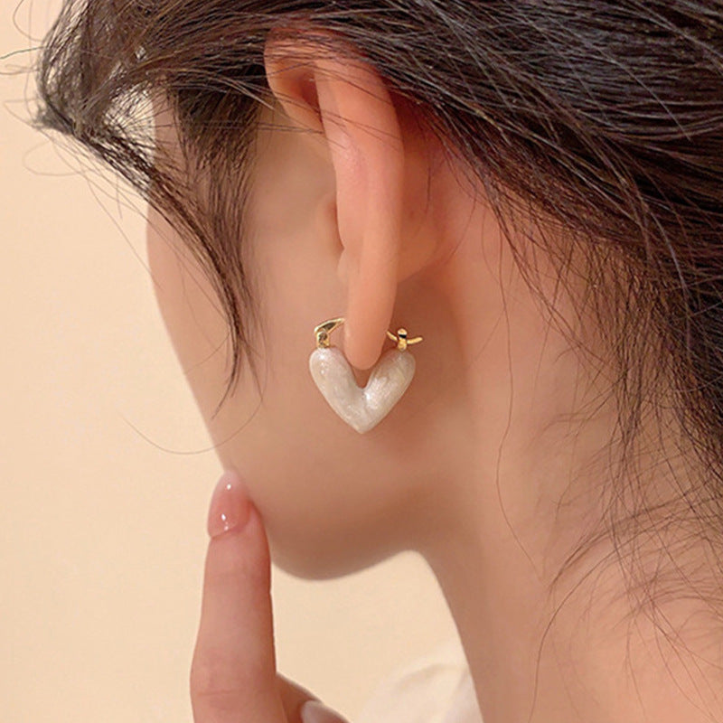 Ins Heart Love Earrings - Fashion Accessories for Women